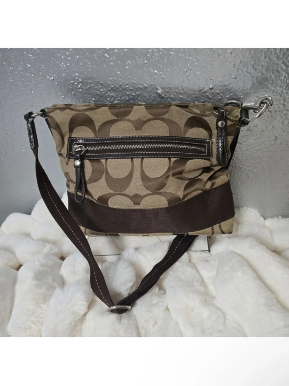 Coach Brown Interior Canvas Crossbody